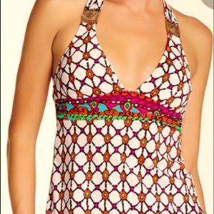 🏖TRINA TURK VENICE BEACH 🏖TANKINI HALTER SWIM TOP